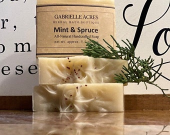 Mint & Spruce Handmade Soap/Natural Essential Oil Soap/Handmade in Small Batches