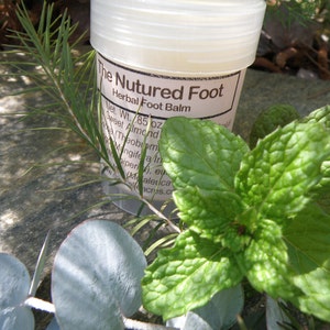 Natural Foot Balm, Barefoot Balm, Nurtured Feet, Herbal Foot Balm, 2 ounce tube image 3