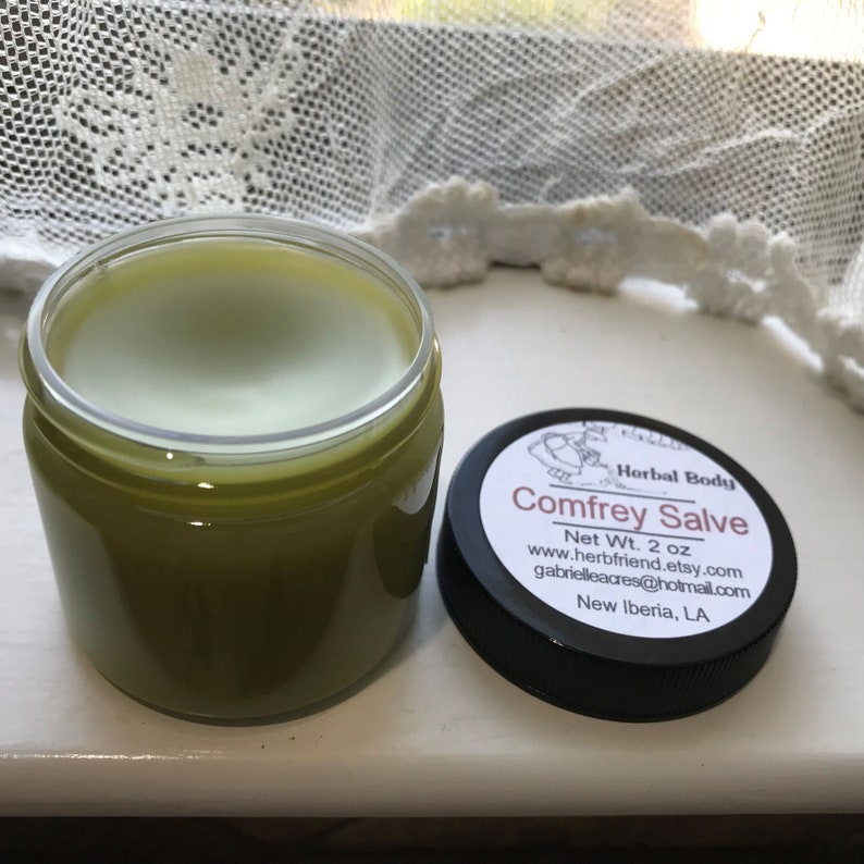 Comfrey Salve Organically Grown Comfrey Organic Ingredients Comfrey Balm Herbal Balm 2 Fluid ounces