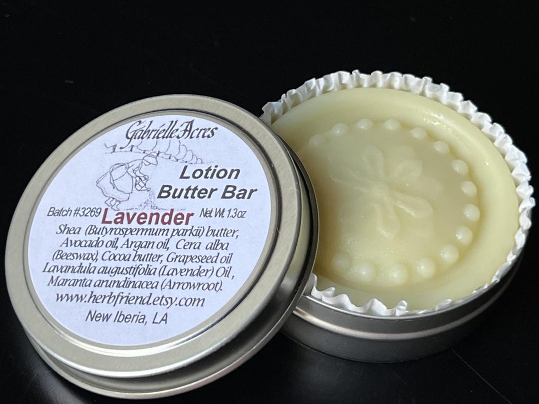 Lavender Lotion Bar All Natural In Travel Tin Solid Essential Oil lavender-lotion-bar-all-natural-in-travel-tin-solid-essential-oil