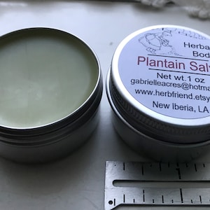 Plantain Herb Salve, Handcrafted Salve, Unscented or Essential Oils, Organically Grown Plantain Infusion, Organic Ingredients image 7