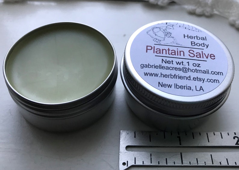 Plantain Herb Salve, Handcrafted Salve, Unscented or Essential Oils, Organically Grown Plantain Infusion, Organic Ingredients image 7