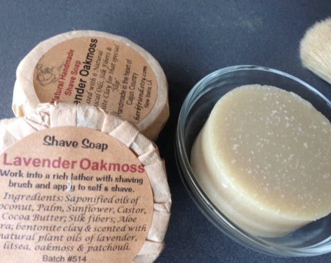 Shave Soap Lavender Oakmoss, Wet Shave, All Natural Shave, Essential