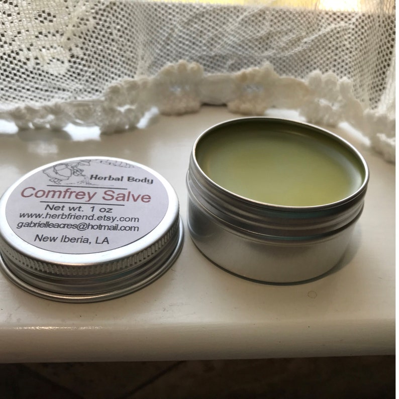 Comfrey Salve, 2 ounce Glass Jar Organically Grown Comfrey image 2