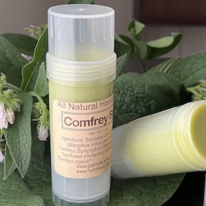 Comfrey Balm 2 oz Twist-Up Stick, Comfrey Infused Balm, Handcrafted Small Batch, Organic, Essential Oils or Unscented