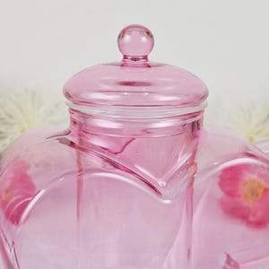 Pink Heart-Shaped Glass Teapot with Infuser - Spring Tablescape - PRICE REDUCTION image 5