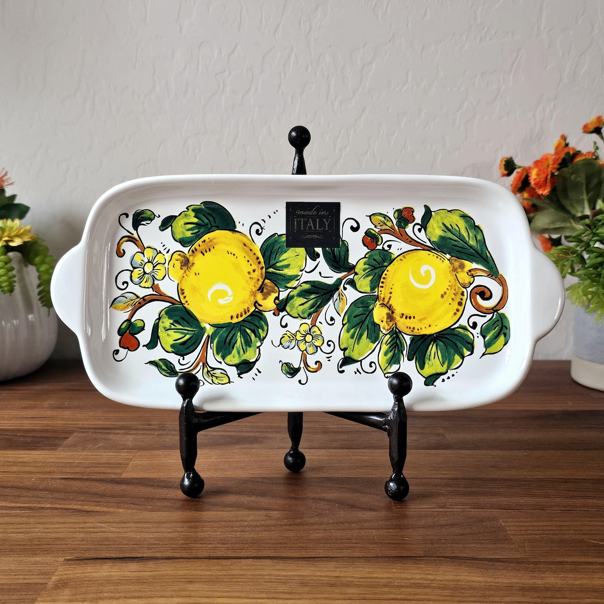 Nova Deruta Lemons Serving Tray, Authentic Italian, Amalfi Coast, Positano, Made in Italy, Tapas Tray, Spring, Garden, Wedding, Florentine - Etsy