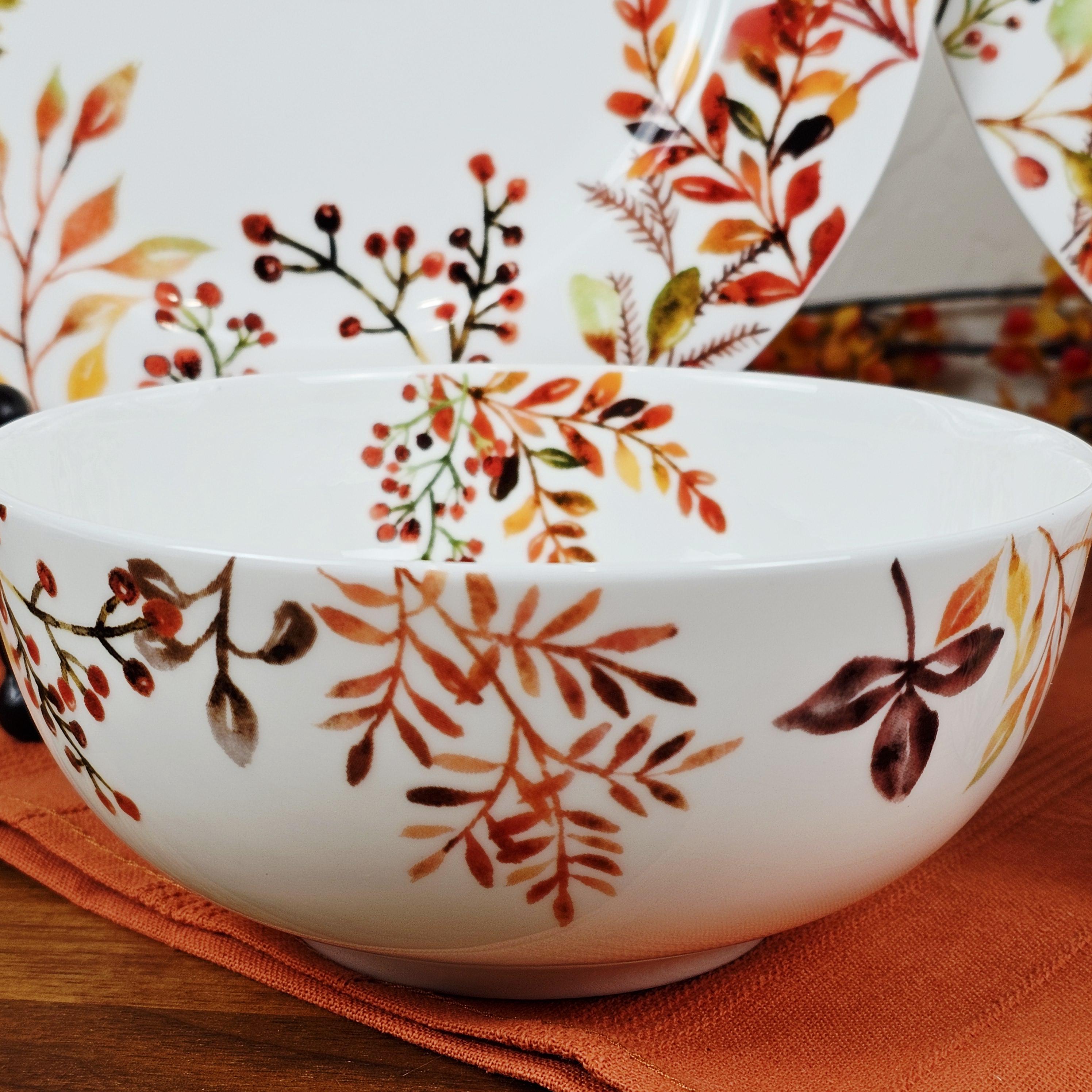 Mikasa Tivoli Spice 4pc Dinnerware Set - Autumn Plates, Bowl & Mug
