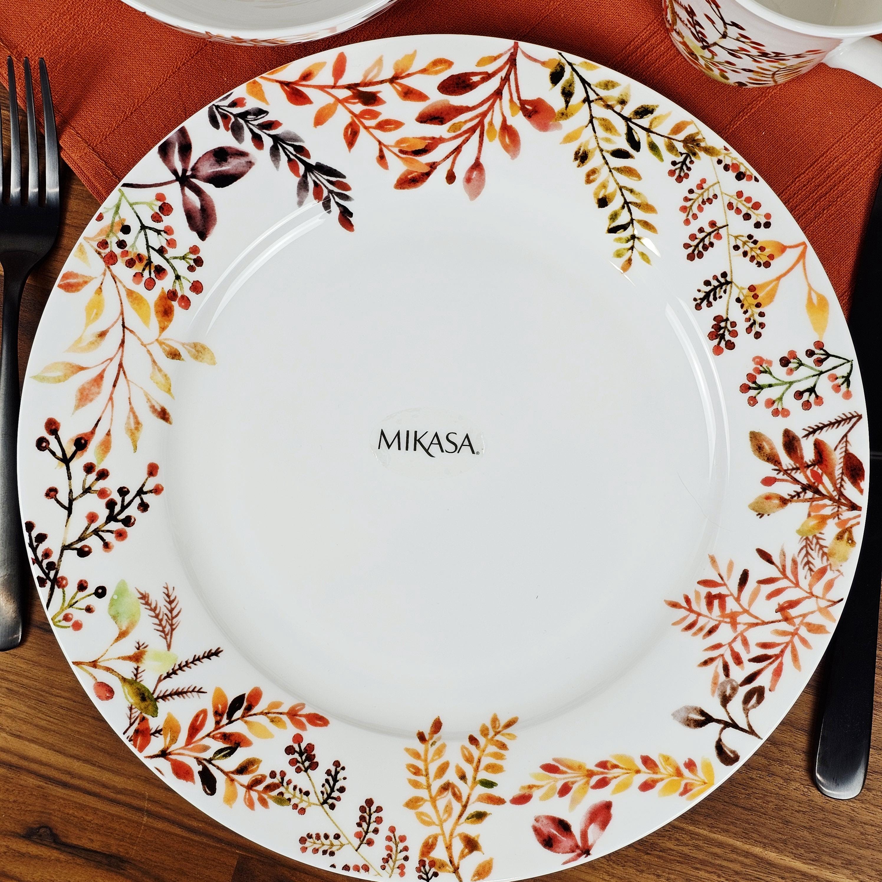 Mikasa Tivoli Spice 4pc Dinnerware Set - Autumn Plates, Bowl & Mug ...