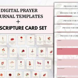Gebetsjournal-Vorlage für Frauen, Geschenke für Sie, Bibelverskarten, tägliche Affirmationen, Gebetsbrett-Bundle, Schriftkarten