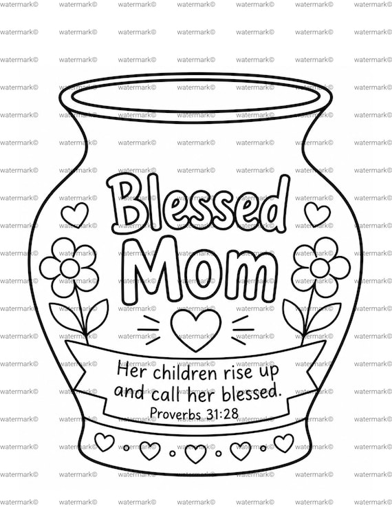 Christian Mothers Day Craft Printable Flower Bouquet Kids Sunday School