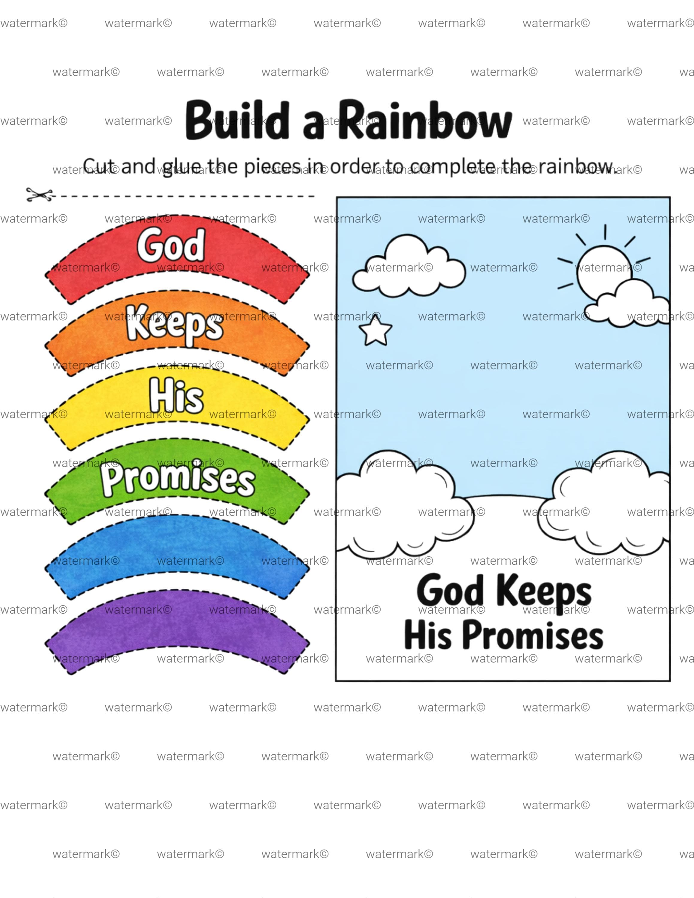 Rainbow Promise Bible Activities for Kids Noah's Ark Christian…