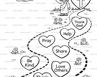 Walk With Jesus Craft Printable | Christian Preschool Activity | Bible Craft for Kids | Sunday School | Homeschool PDF