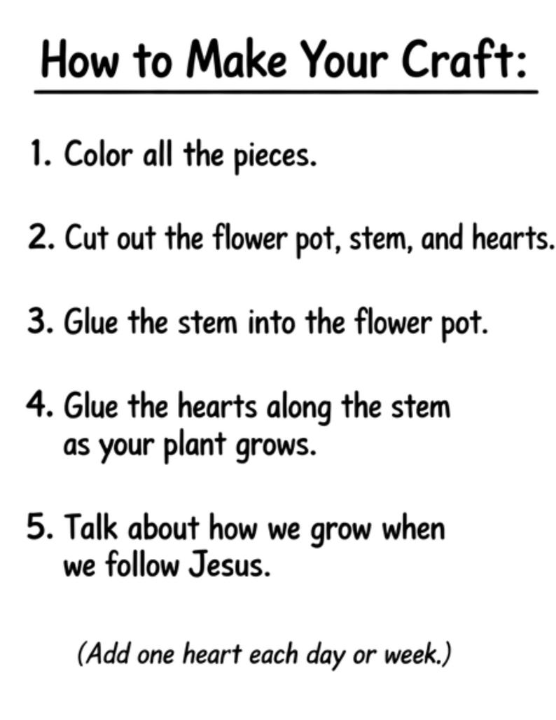 Grow in Jesus Craft for Kids | Christian Plant Craft | Sunday School ...