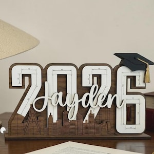 Personalized Class Of 2026 Graduation Sign Engineering Architecture Theme Custom Name Desktop Decor Gift For Him Her Architect Student