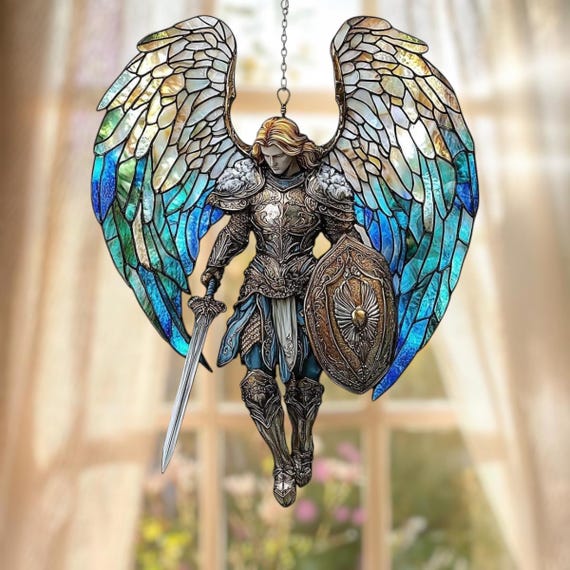 大天使戦士フェイクステンドグラスアクリルサンキャッチャー