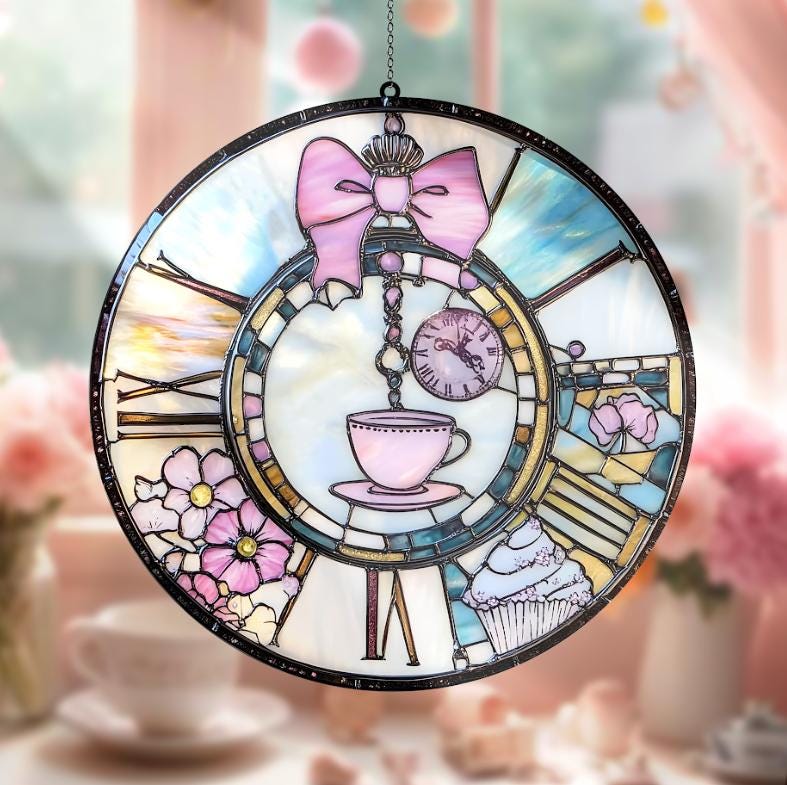 ステンドグラス　Alice in wonderland パネル ステンドグラス Alice in wonderland パネル その他インテリア