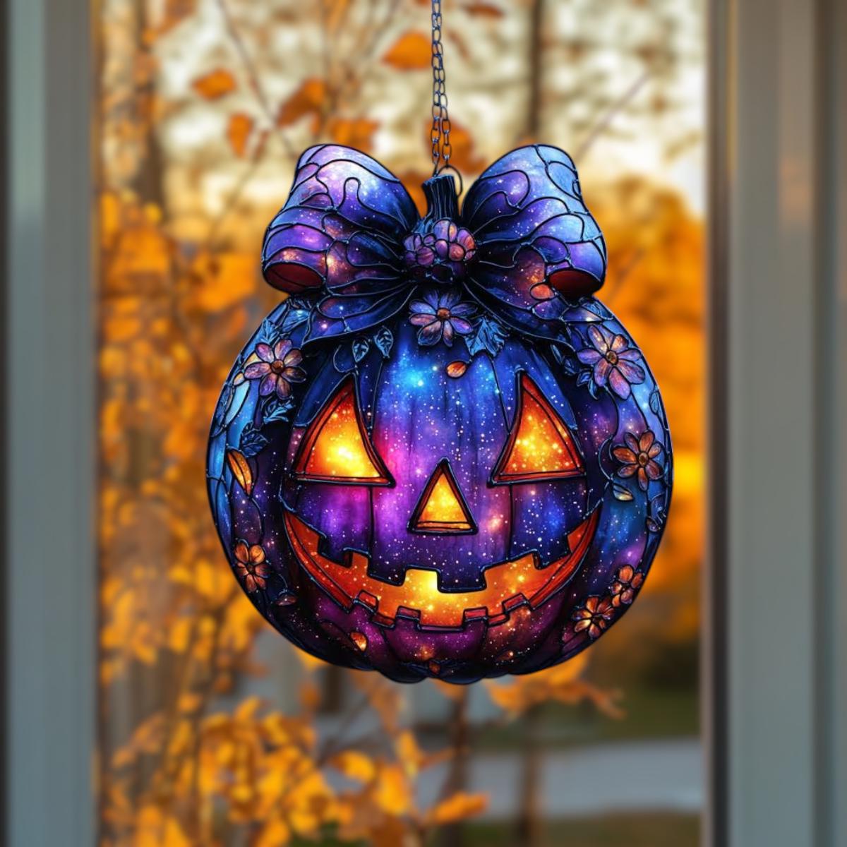 ギャラクシーパンプキンアクリルサンキャッチャー - フェイク