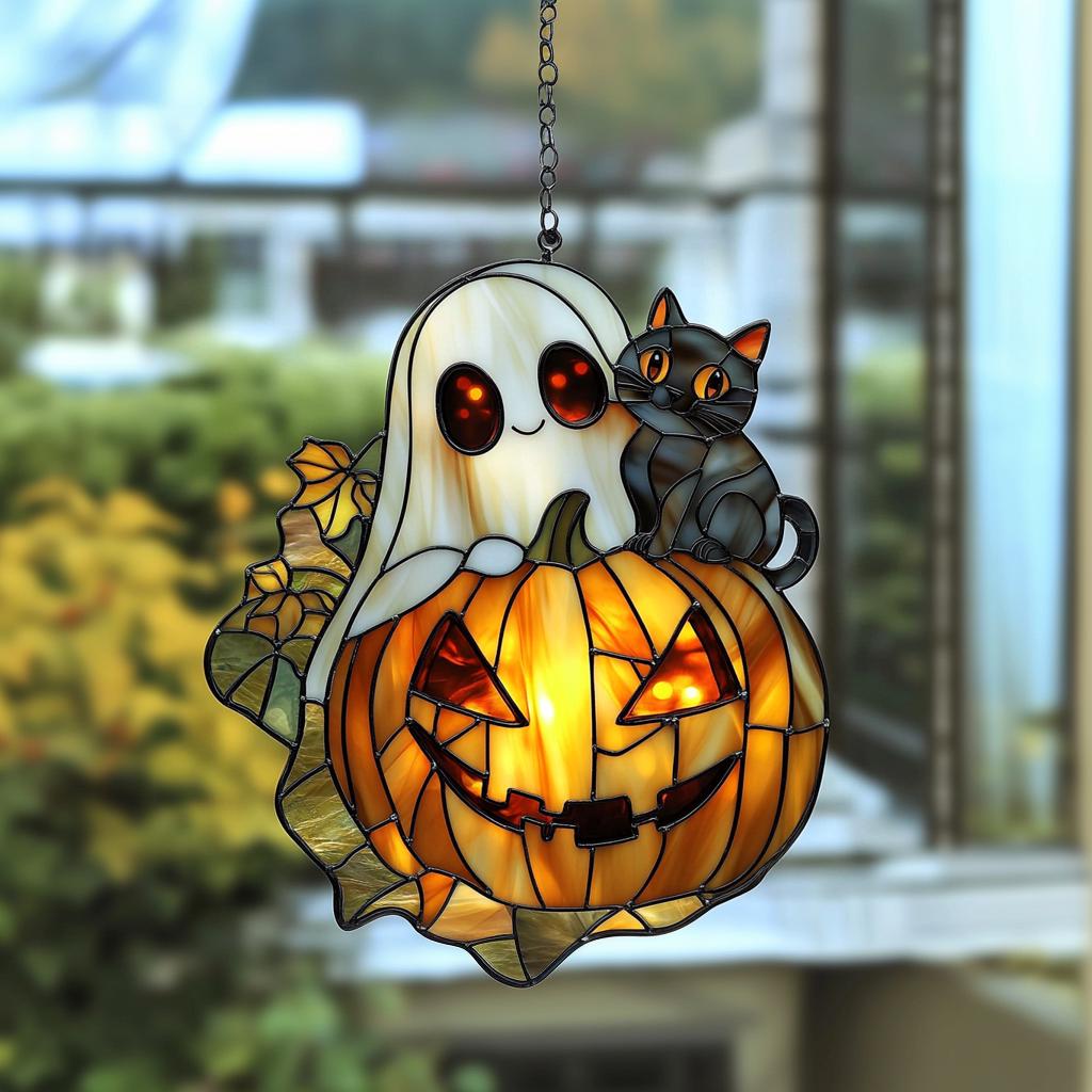 ステンドグラス　ハロウィンの屋台 楽天市場】ペンダントライト かわいい シーリングライト ステンド