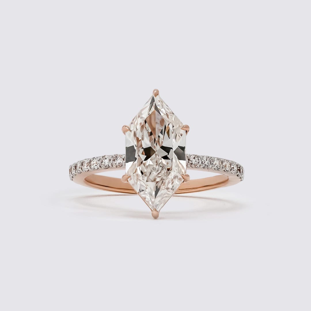 3.00 CT Dutch Marquise Cut Solitaire Lab Grown Diamond Engagement Ring ...