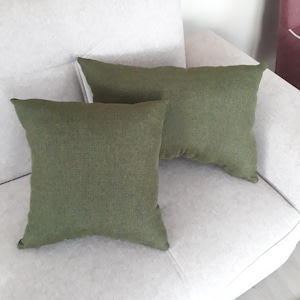 Green Pillow Covers, Euro Pillowcase, Olive Green Pillow Covers, Wide Pillow Cases, Bed Pillow Cases, Olive Green Couch Pillows (Only Cover)