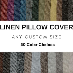Custom Linen Pillow Cover: Any Size, Lumbar, Throw, Sofa