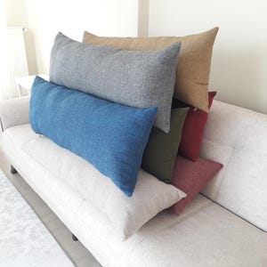 Long Lumbar Pillowcase, Pillow Covers With Zippers, Linen Pillow Covers, Pillow Cases In Bulk, Extra Large Pillow Case (Only Cover)