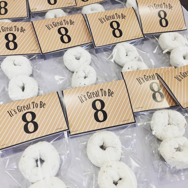 Baptism Donut Bag Toppers - LDS - It's Great To Be Eight