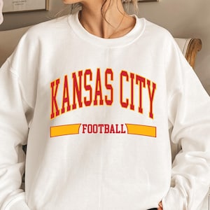 Kansas City Football Sweatshirt, KC Football Shirt, Kansas City Football Gift, KC Shirt,Vintage Kansas City Football Shirt,Kansas City Shirt