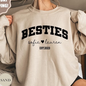 Custom Bestie Sweatshirt & Hoodie, Bestie Sweatshirt, Bestie Hoodie, Bestie Outfit, Matching Best Friend Shirts, Best Friend Sweatshirt