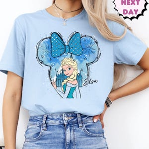 Disney Elsa Shirt, Frozen Elsa, Disney Matching, Minnie Ears Elsa,Elsa Trip Shirt,Disney Trip,Disney Castle Watercolor,Princess Castle Shirt