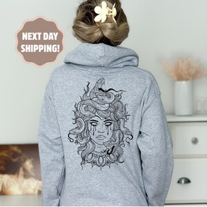 Medusa Snake Face Hoodie, Goddess Medusa Hoodie, Greek Mythology Hoodie, Snakes Head Witch Hoodie, Mythology Hoodie, Witchy Woman Hoodie
