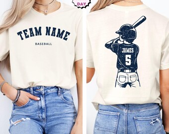 Customized Baseball Shirt, Custom Name Number Baseball Shirt, Game Day Shirt,Baseball Season,Custom Team Name Shirt,Your Name Baseball Shirt