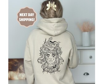 Medusa Snake Face Hoodie, Greek Mythology Hoodie, Snakes Head Witch Hoodie, Mythology Hoodie, Witchy Woman Hoodie, Goddess Medusa Sweatshirt