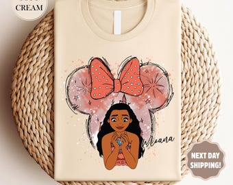 Disney Moana Shirts, Disney Moana Trip Shirt, Cute Princess, Moana Disney World Minnie Mouse Ears Tee, Moana Birthday Shirt, Princess Moana