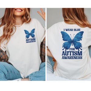 I Wear Blue For Autism Awareness T-shirt, Autism Month Shirt, We Wear Blue Awareness Shirt, Autism Awareness Month Shirt, Blue Rainbow Shirt
