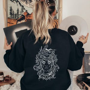 Medusa Snake Face Hoodie, Goddess Medusa Hoodie, Greek Mythology Hoodie, Snakes Head Witch Hoodie, Mythology Hoodie, Witchy Woman Hoodie