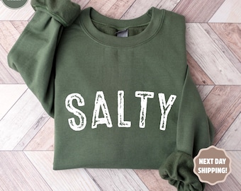Cute Salty Sweatshirt, Salty Hoodie, Cute Beach Sweatshirt, Cute Beach Hoodie, Cute Summer Sweatshirt, Cute Summer Hoodie, Beachy Sweatshirt