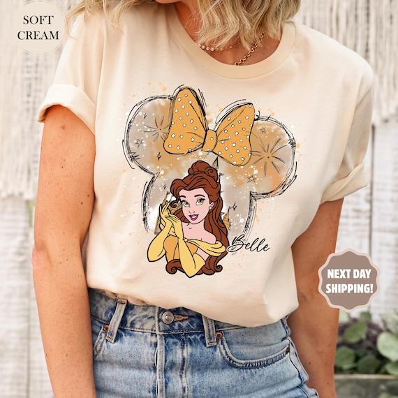 Disney Princess Belle Shirt, Disney Girls Trip, Disney Minnie Ears Belle Tee,Princess Belle Shirt,Disney Princess Shirt, Disney Castle Shirt