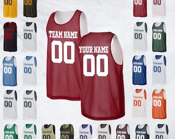 Custom Reversible Mesh Jersey Tank, Reversible Basketball Mesh Jerseys, Personalized Team Jersey Tank, Custom Name and Number Jersey Tank