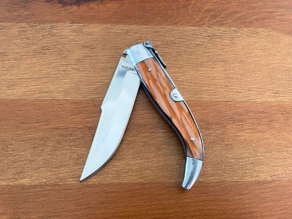 3.3" Spanish Navaja Pocket Knife Celluloid Scales Handcrafted High Quality