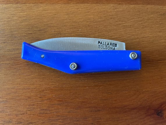 Pallares Solsona Pocket Knife Carbon Steel 2.76" / 7 cm Blue from Spain