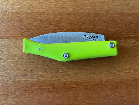 Pallares Solsona Pocket Knife Carbon Steel 2.76" / 7 cm Green from Spain