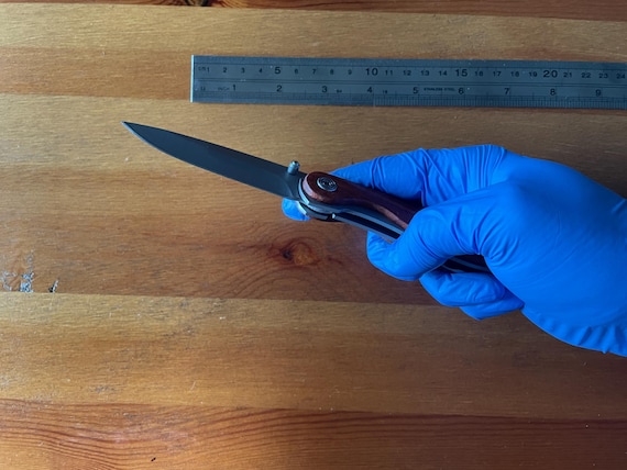 Spanish Navaja 3.14" Tactical Pocket Knife Stainless 3CR13 Brown Wood