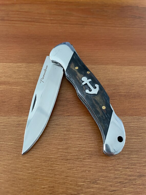 3.4" 420 Steel Tramuntana Folding Knife Marinera de Lux Model Steel and Ebony