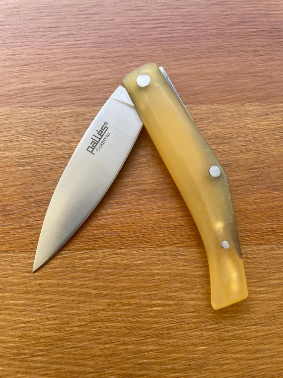 2.75" Pallés Carbono Navaja Pocket Knife Carbon Steel Blade ABS Handle Slipjoint