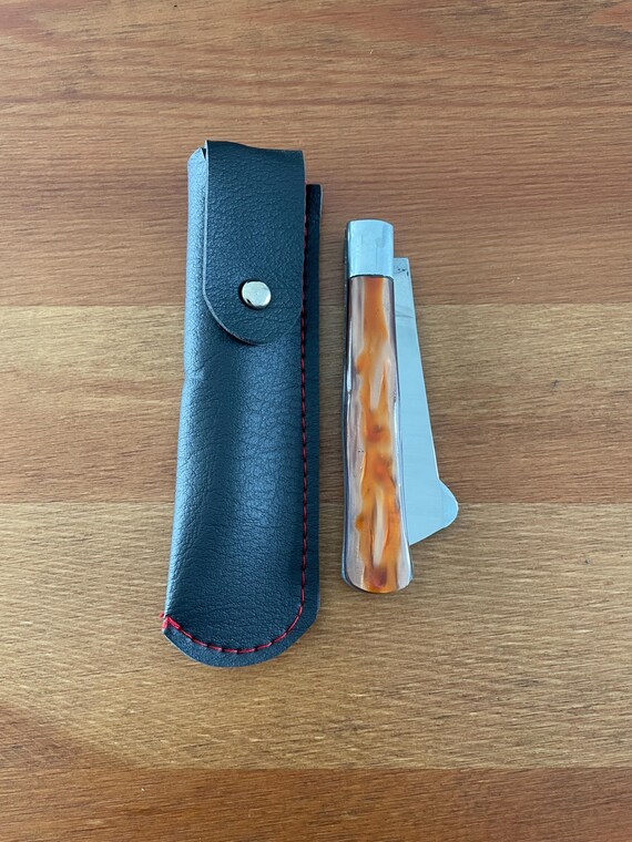 3" Grafting Field Folding Knife Steel Bolsters Plastic Scales Sheath Included