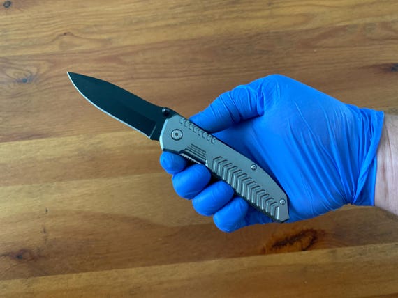 3.34" Stainless Blade Tactical Pocket Knife Aluminum Handle Pocket Clip