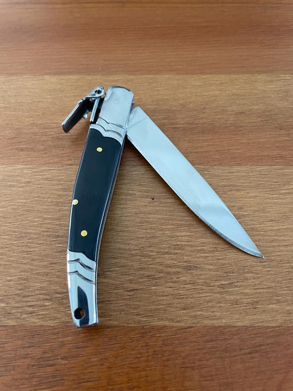 3.14 Stainless Steel Blade Spanish Navaja Pocket Knife With Ratchet Sound