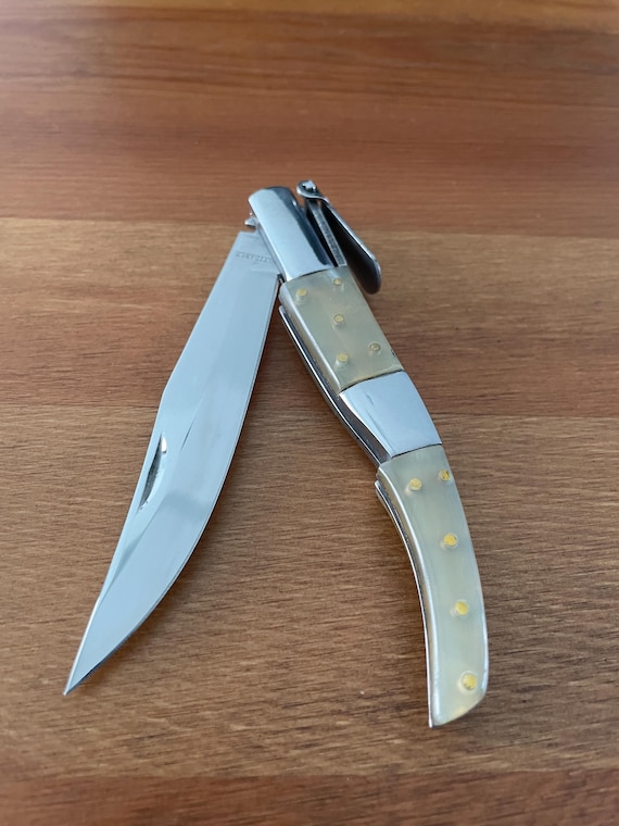 4" Arabian Style Navaja Folding Pocket Knife Bull Horn Scales